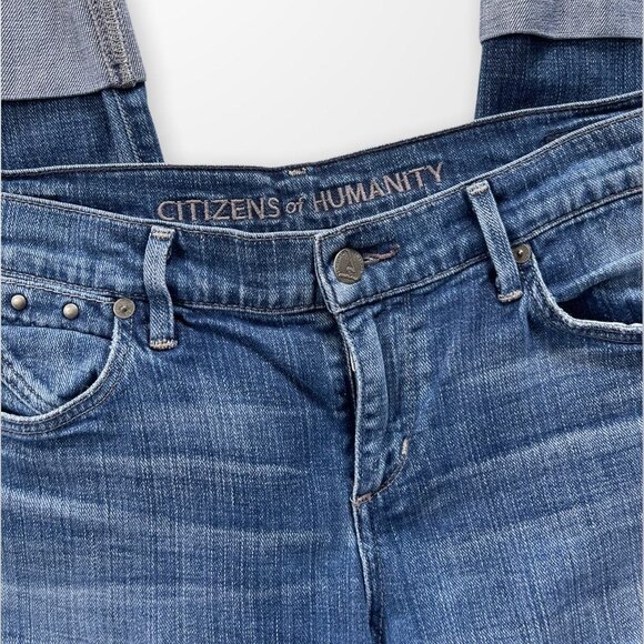 Citizens of Humanity Dani Cropped Straight Leg Cuffed Medium Wash Size 28 - Picture 6 of 10